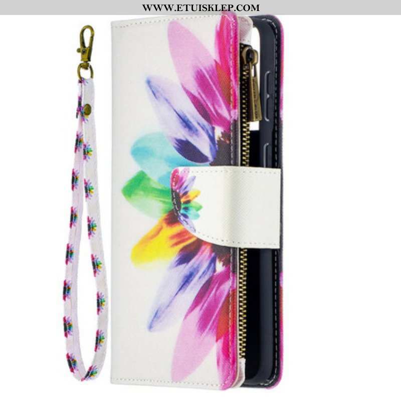 Etui Folio do Samsung Galaxy S21 Plus 5G Akwarela Kwiat Zapinana Etui